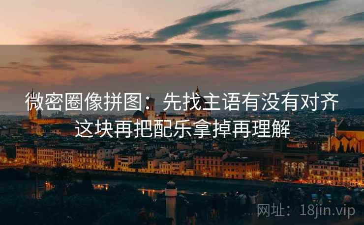 微密圈像拼图：先找主语有没有对齐这块再把配乐拿掉再理解  第2张